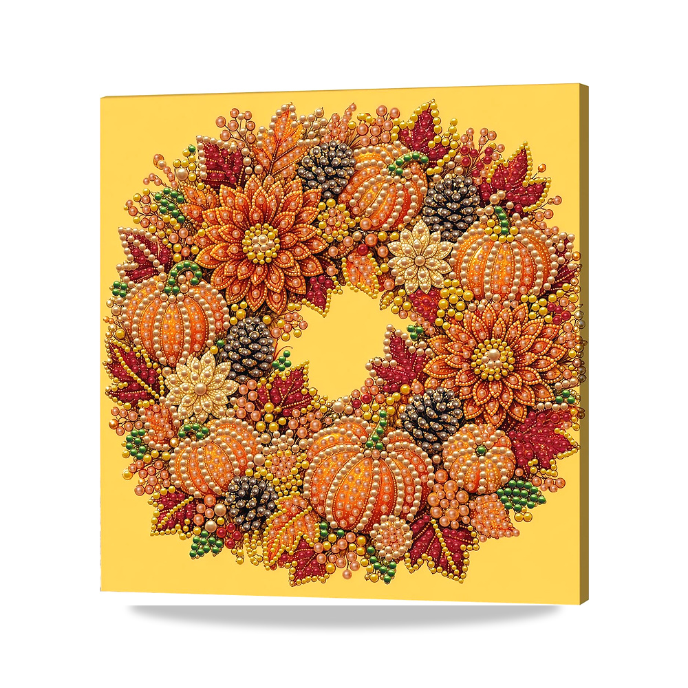 صورة منتج طقم طلاء كريستالي مؤطر من ZoraYorce لديكور الحائط – اللون Pumpkin flowers – 20 x 20 x 1 سم - كود الصنف reemco-2027-1569162 - ماركة يباع من خلال reemco - توريد وتصوير حصري لشركة ريمكو القابضة السعودية