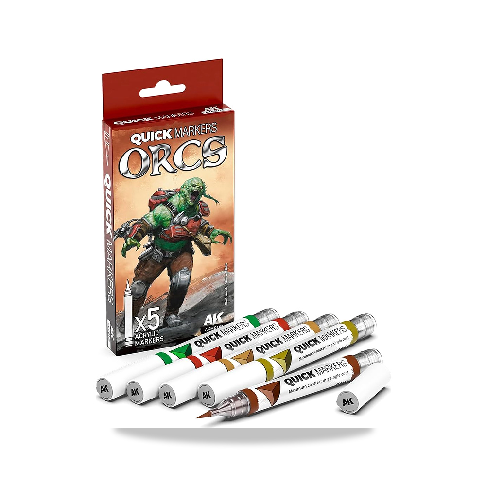 صورة منتج مجموعة اقلام ماركر ايه كيه كويك AKMQ106 ORCS (5x) AK Interactive - كود الصنف reemco-2027-1569738 - ماركة يباع من خلال reemco - توريد وتصوير حصري لشركة ريمكو القابضة السعودية