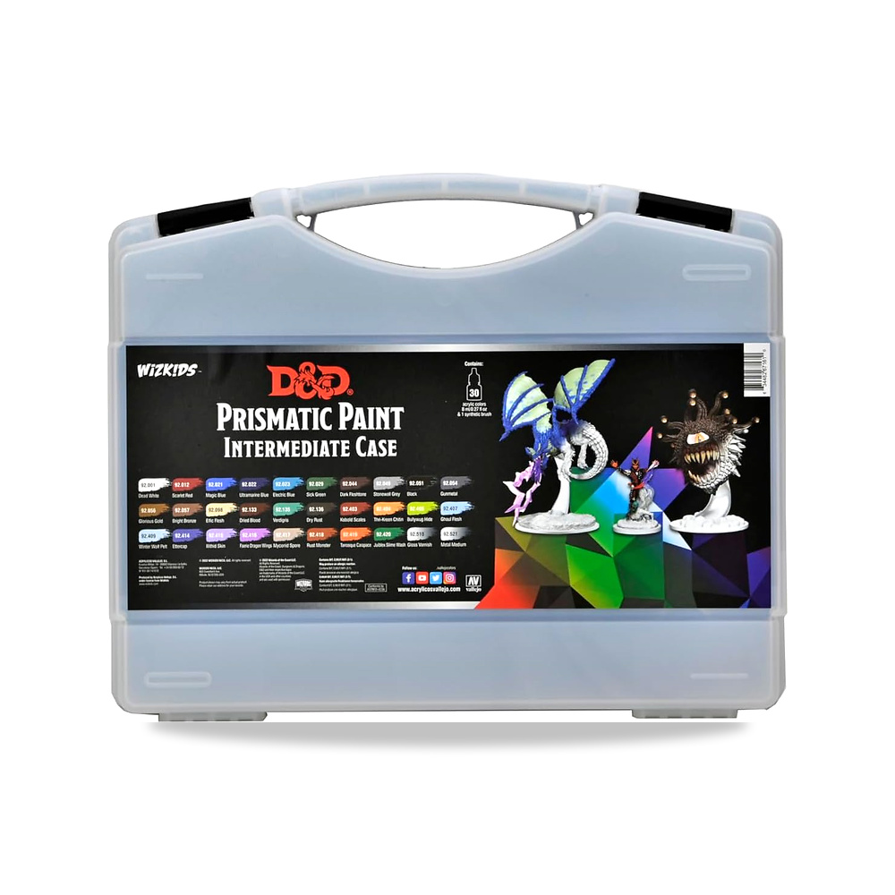 صورة منتج ويذكيدز D&D Prismatic Paint: Paint – حالة متوسطة. 30 لونًا من خط الطلاء المنشوري Wave 1. يتضمن 2 فرشاة طلاء. - كود الصنف reemco-2027-1572812 - ماركة يباع من خلال reemco - توريد وتصوير حصري لشركة ريمكو القابضة السعودية