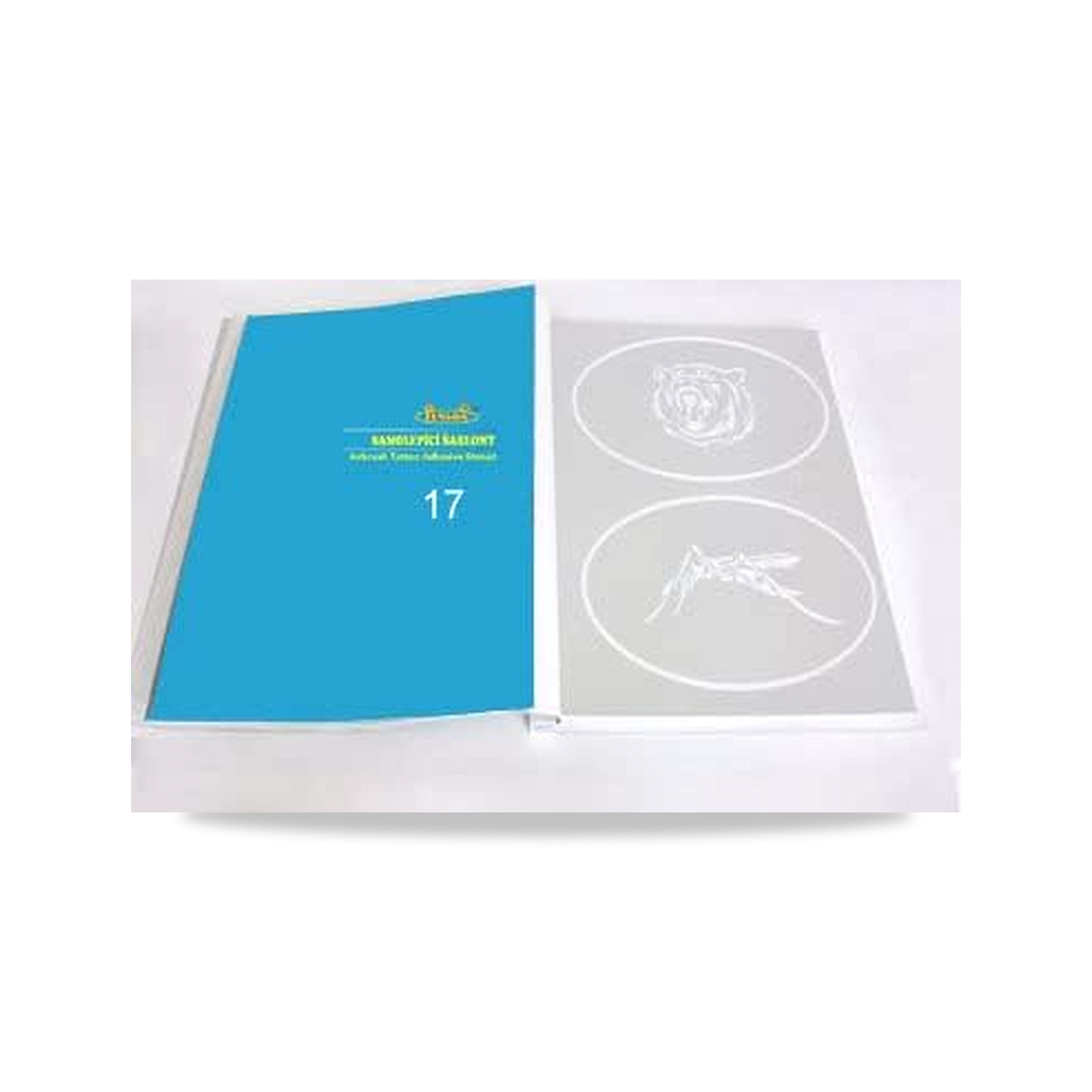 صورة منتج كتاب استنسل للوشم البخاخ، نوع 17 اير براش فينجدا - كود الصنف reemco-2027-1573211 - ماركة يباع من خلال reemco - توريد وتصوير حصري لشركة ريمكو القابضة السعودية
