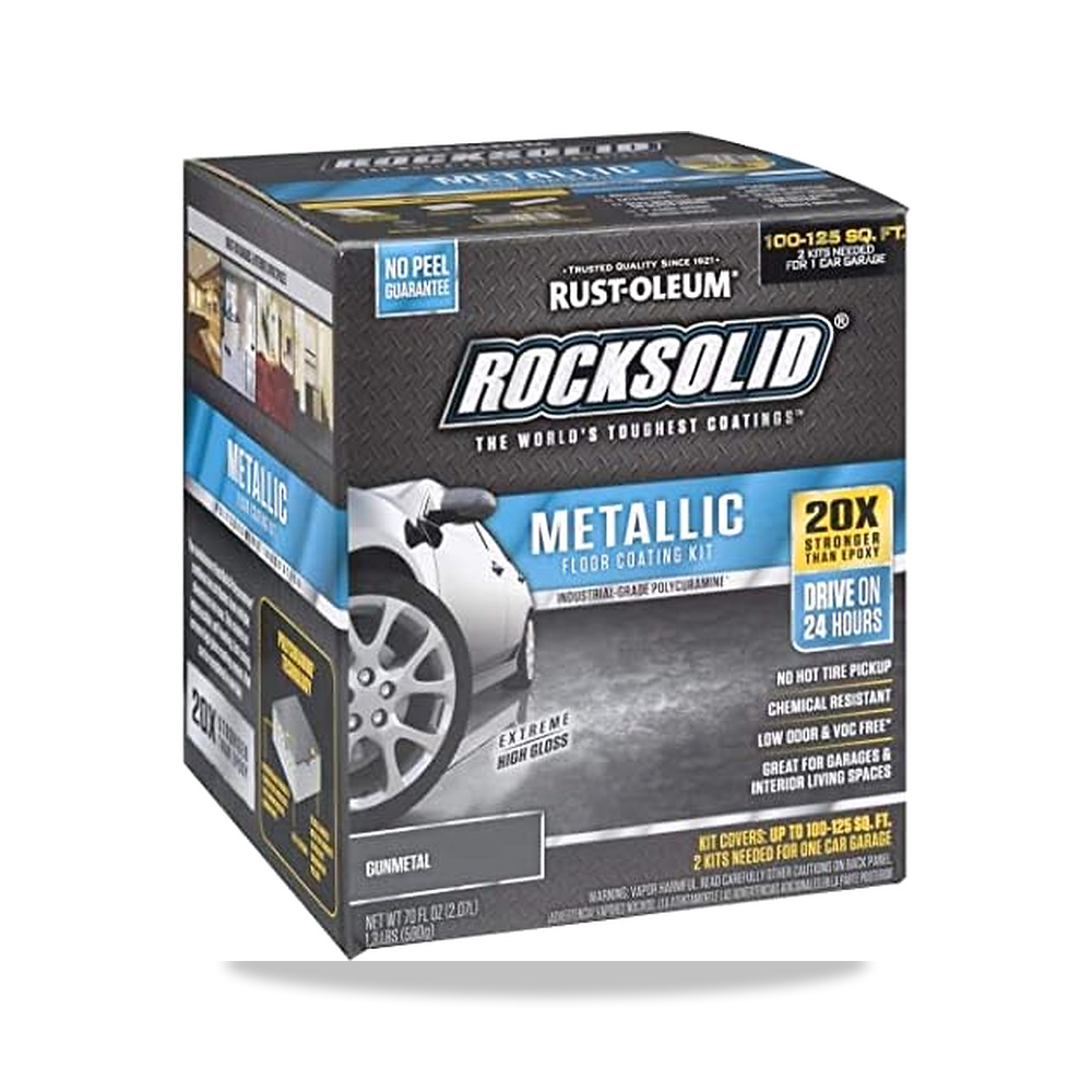 صورة منتج طلاء أرضي RockSolid Metallic Garage من رست اوليم 299743 , رصاصي – اللون رمادي - كود الصنف reemco-2027-1573734 - ماركة يباع من خلال reemco - توريد وتصوير حصري لشركة ريمكو القابضة السعودية