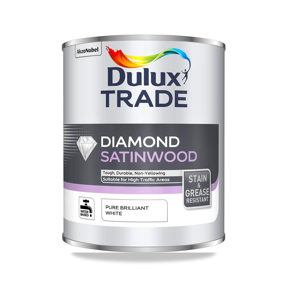 صورة منتج خشب الساتان الماسي من دولوكس تريد – ابيض نقي لامع – 1 لتر Dulux Trade – اللون بيور بريليانت وايت – المقاس 1 l (Pack of 1) - كود الصنف reemco-2027-1574271 - ماركة يباع من خلال reemco - توريد وتصوير حصري لشركة ريمكو القابضة السعودية