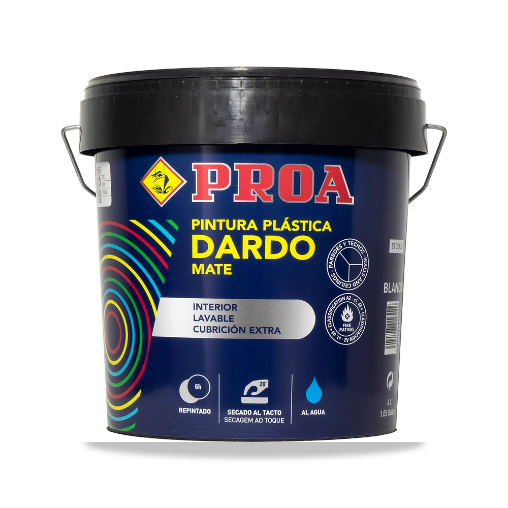 صورة منتج لون ابيض مات داخلي 4 لتر PROA – المقاس 4 liters - كود الصنف reemco-2027-1574317 - ماركة يباع من خلال reemco - توريد وتصوير حصري لشركة ريمكو القابضة السعودية