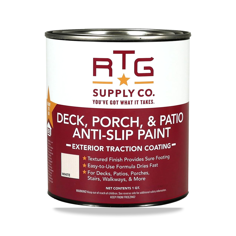 صورة منتج طلاء مضاد للانزلاق للسطح والشرفة والفناء من ار تي جي (كوارت، ابيض) RTG Supply Co – المقاس Quart - كود الصنف reemco-2027-1574566 - ماركة يباع من خلال reemco - توريد وتصوير حصري لشركة ريمكو القابضة السعودية