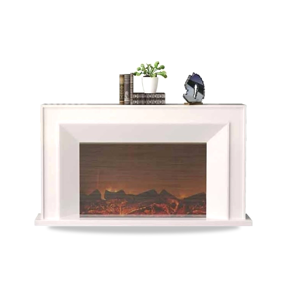 صورة منتج مدفأة كهربائية مع رف من خشب البلوط، ديكورية قائمة بذاتها باضاءة LED واقعية مع جهاز تحكم عن بعد ديكورية(ابيض، L) - كود الصنف reemco-2027-1597243 - ماركة يباع من خلال reemco - توريد وتصوير حصري لشركة ريمكو القابضة السعودية