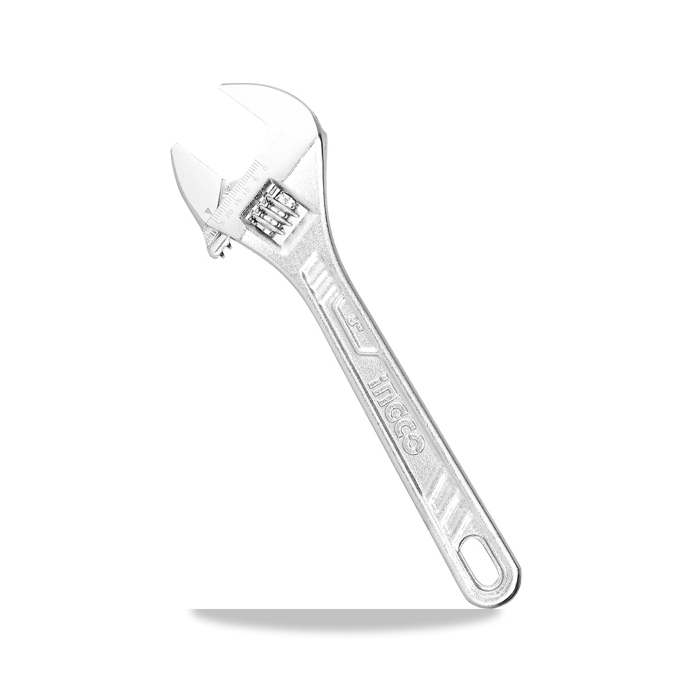 صورة منتج Adjustable wrench 0-29mm Length 8″ مفتاح سبانة قابل للتعديل 0-29 ملي 8 بوصة انجكو – اللون فضي – المادة حديد - كود الصنف reemco-2027-1601371 - ماركة يباع من خلال reemco - توريد وتصوير حصري لشركة ريمكو القابضة السعودية