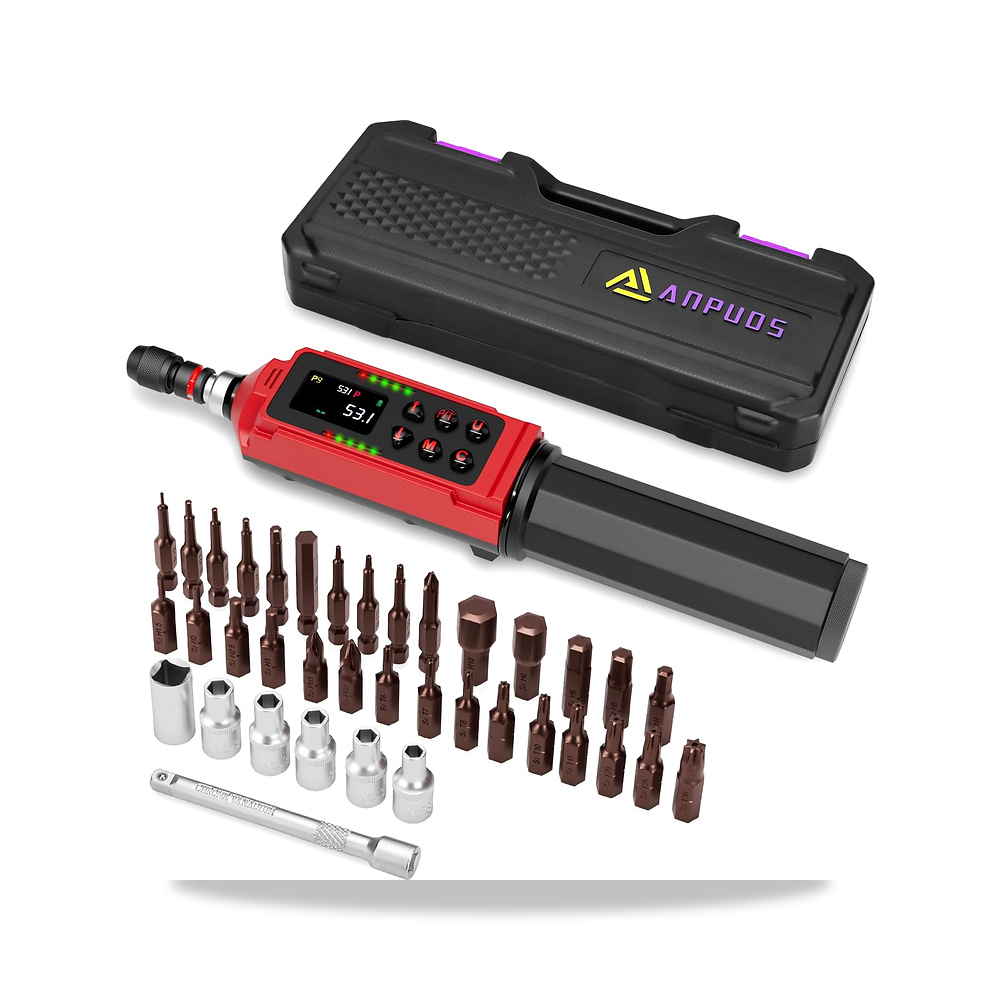 صورة منتج مفك عزم دوران رقمي 0.8 إلى 53 بوصة/0.09 إلى 6 نانومتر، مجموعة مفتاح عزم إلكتروني قابل للتعديل بدقة ±1% - كود الصنف reemco-2027-1601397 - ماركة يباع من خلال reemco - توريد وتصوير حصري لشركة ريمكو القابضة السعودية