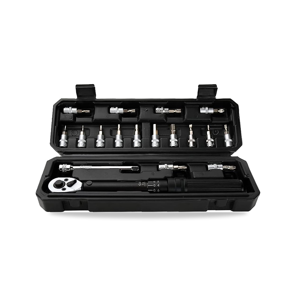 صورة منتج مفتاح عدة، 2-20 نانومتر 1/4 انش، 18 قطعة من عزم الدوران المزدوج القابل للتعديل مسبقا مجموعة لقم عزم قابلة - كود الصنف reemco-2027-1606668 - ماركة يباع من خلال reemco - توريد وتصوير حصري لشركة ريمكو القابضة السعودية