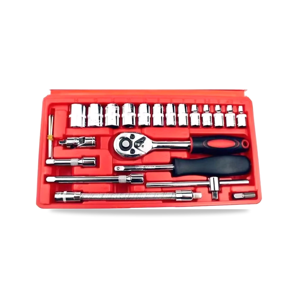 صورة منتج مجموعة مفاتيح ربط المقابس 46pcs/set Carbon Steel Combination Set 1/4″ Wrench Socket Spanner Screwdriver - كود الصنف reemco-2027-1609145 - ماركة يباع من خلال reemco - توريد وتصوير حصري لشركة ريمكو القابضة السعودية