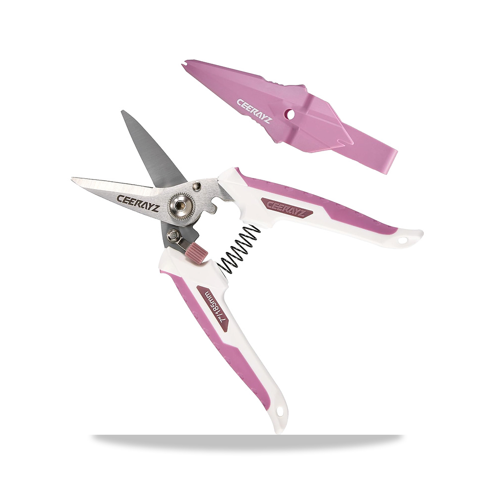 صورة منتج مقص متعدد الاغراض شديد التحمل من سيرايز CEERAYZ – اللون White Pink – المادة Stainless Steel Polypropylene - كود الصنف reemco-2027-1615647 - ماركة يباع من خلال reemco - توريد وتصوير حصري لشركة ريمكو القابضة السعودية