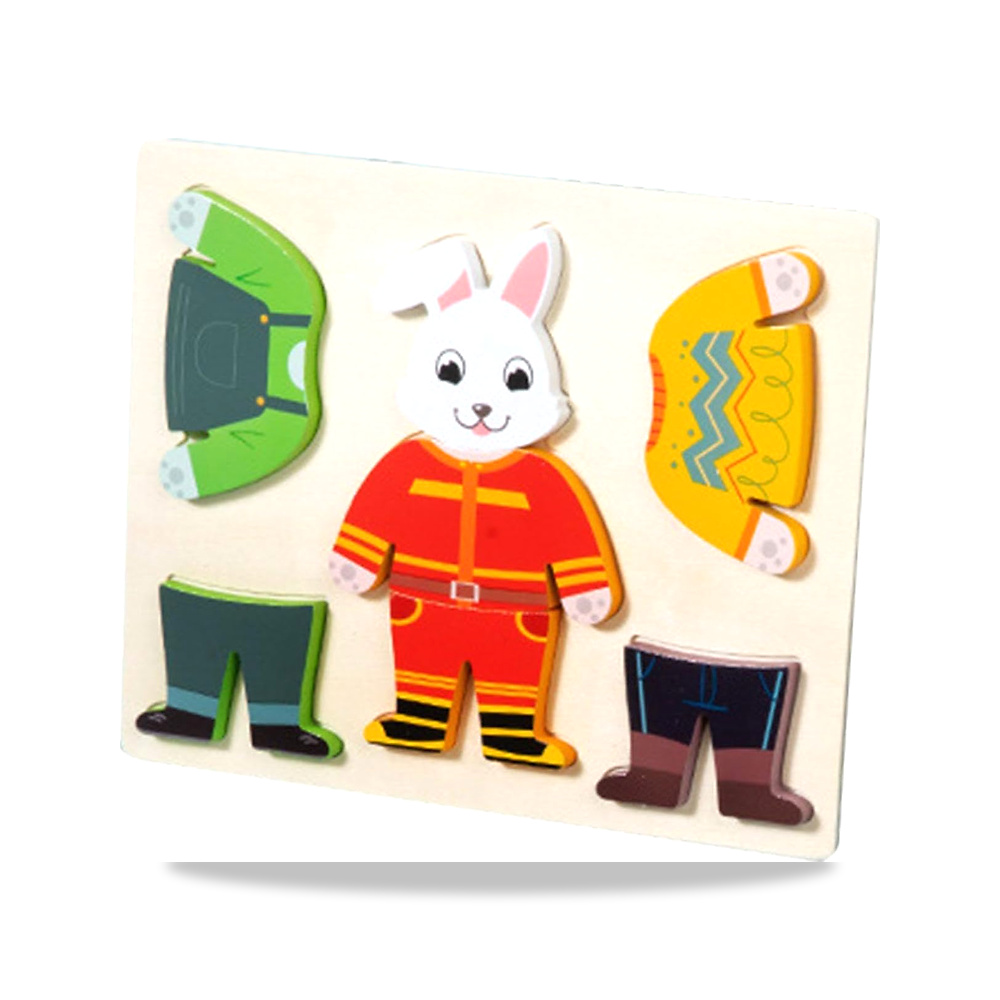 صورة منتج احجية تلبيس للبنات – جيغسو خشبية لتغيير الملابس – لعبة تعليمية مونتيسوري والاولاد – مبكرة لفرز ومطابقة - كود الصنف reemco-2027-1624382 - ماركة يباع من خلال reemco - توريد وتصوير حصري لشركة ريمكو القابضة السعودية