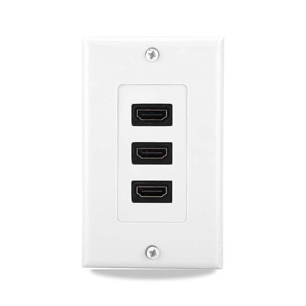 صورة منتج لوحة حائط بـ 3 منافذ، مقبس الوجه، حامل منفذ USB، محول موزع 11.5 × 7.5 موديل مقبس لوحة فيديو HD ثلاثي المنافذ - كود الصنف reemco-2027-1657752 - ماركة يباع من خلال reemco - توريد وتصوير حصري لشركة ريمكو القابضة السعودية