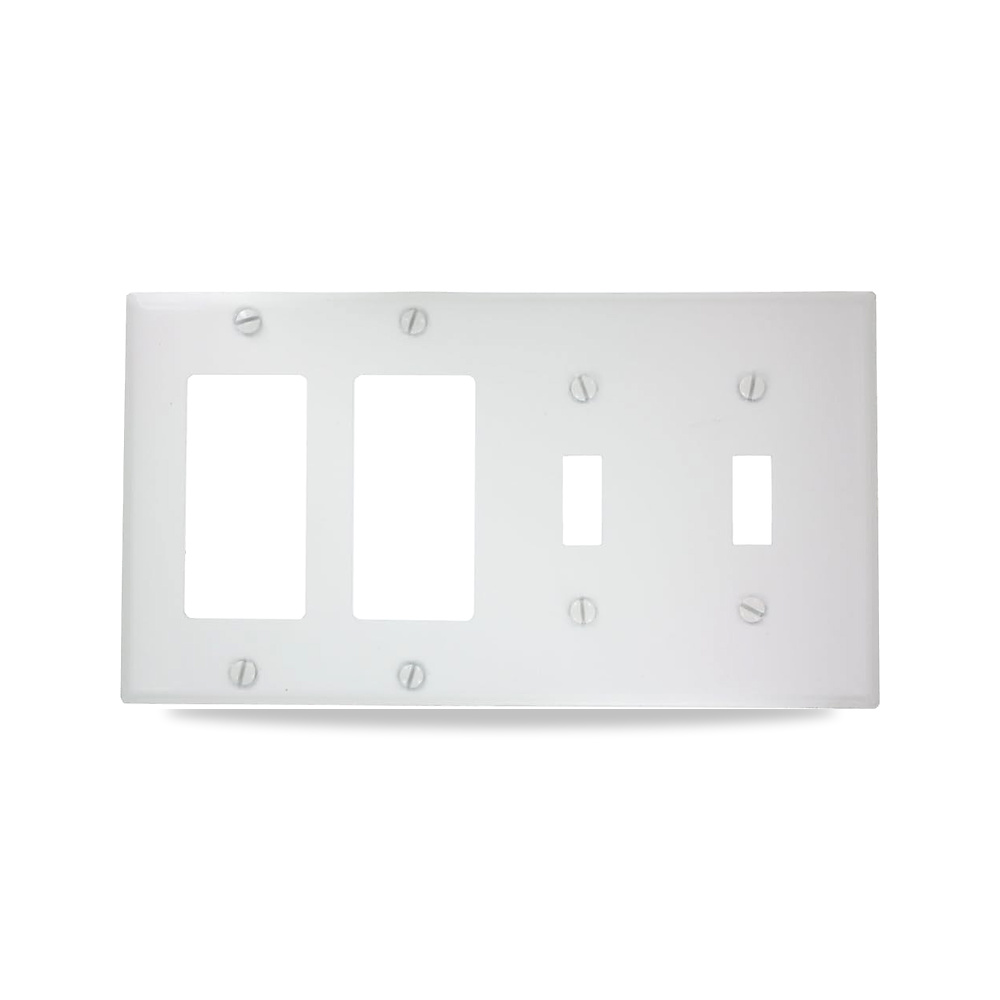 صورة منتج ليفتون لوحة حائط P2262-W 4-Gang 2-Toggle Decora/GFCI جهاز مختلط يثبت على الجهاز، ابيض – المادة معدن - كود الصنف reemco-2027-1658235 - ماركة يباع من خلال reemco - توريد وتصوير حصري لشركة ريمكو القابضة السعودية