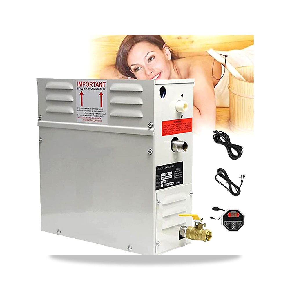 صورة منتج مجموعة مولد بخار 3KW-21KW للحمام والساونا والمنتجعات الصحية، راس بخاصية اطلاق الروائح العلاجية، نظام تصريف - كود الصنف reemco-2027-1675900 - ماركة يباع من خلال reemco - توريد وتصوير حصري لشركة ريمكو القابضة السعودية