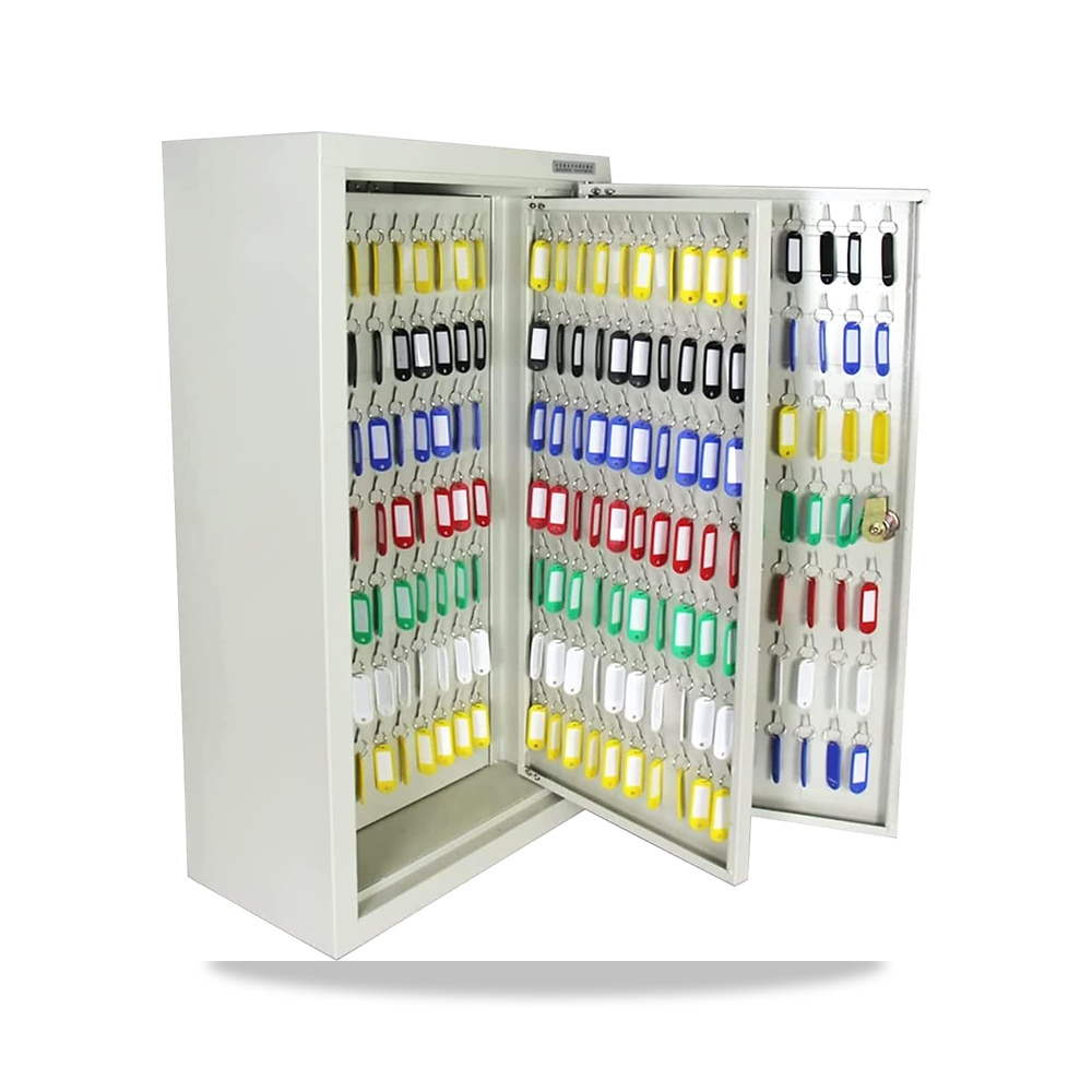 صورة منتج مفتاح فاخر من الستانلس ستيل مع خزانة مفاتيح مثبتة على الحائط قابلة للقفل مثالية للمدارس والمصانع والمكاتب - كود الصنف reemco-2027-1679432 - ماركة يباع من خلال reemco - توريد وتصوير حصري لشركة ريمكو القابضة السعودية