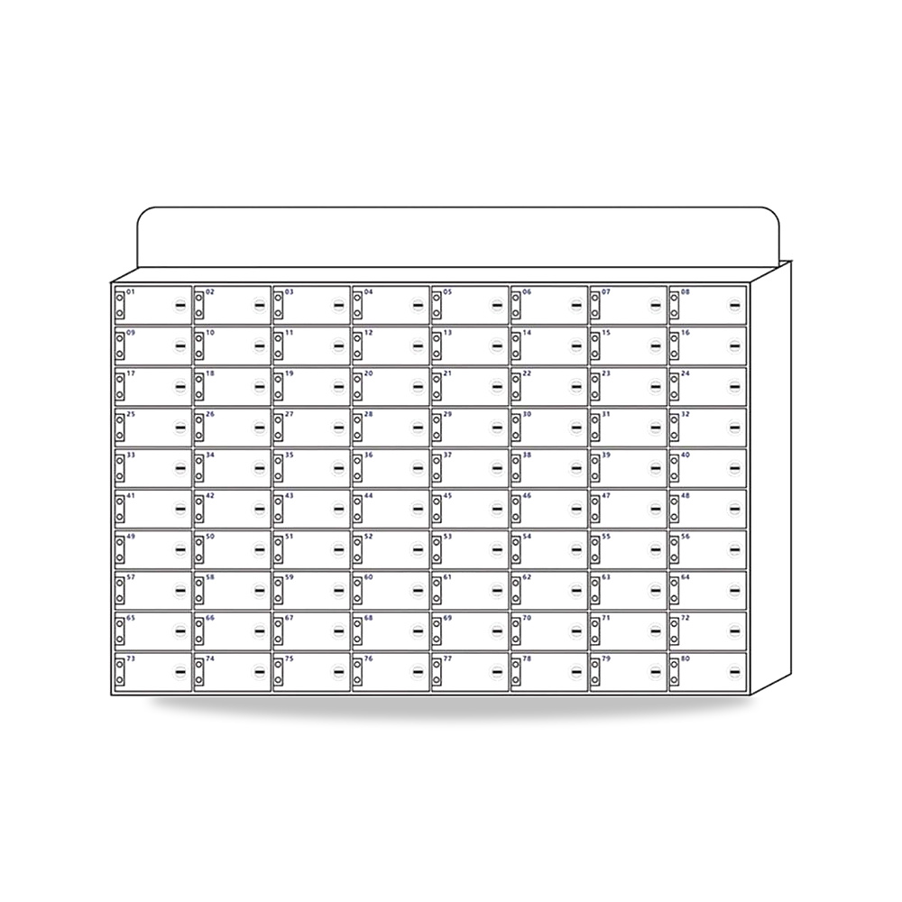 صورة منتج خزانة هاتف عصرية من الاكريليك الابيض مع قفل 6 فتحات تثبت على الحائط للمنزل او المكتب، امنة وسهلة الوصول - كود الصنف reemco-2027-1685571 - ماركة يباع من خلال reemco - توريد وتصوير حصري لشركة ريمكو القابضة السعودية