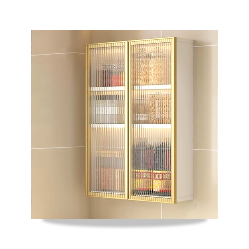 صورة منتج خزانة موفرة للمساحة فوق المرحاض مع بابين ومعدن من ايلي لتخزين الحمام بكفاءة، اداة تقطيع صغيرة الحجم - كود الصنف reemco-2027-1685903 - ماركة يباع من خلال reemco - توريد وتصوير حصري لشركة ريمكو القابضة السعودية