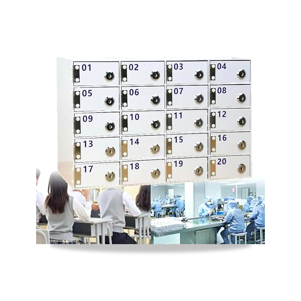 صورة منتج خزانة هاتف تثبت على الحائط من الاكريليك مع ابواب قفل ومفاتيح امنة للمكاتب والفصول الدراسية وصالة الالعاب – موديل 4770 - كود الصنف reemco-2027-1687325 - ماركة يباع من خلال reemco - توريد وتصوير حصري لشركة ريمكو القابضة السعودية