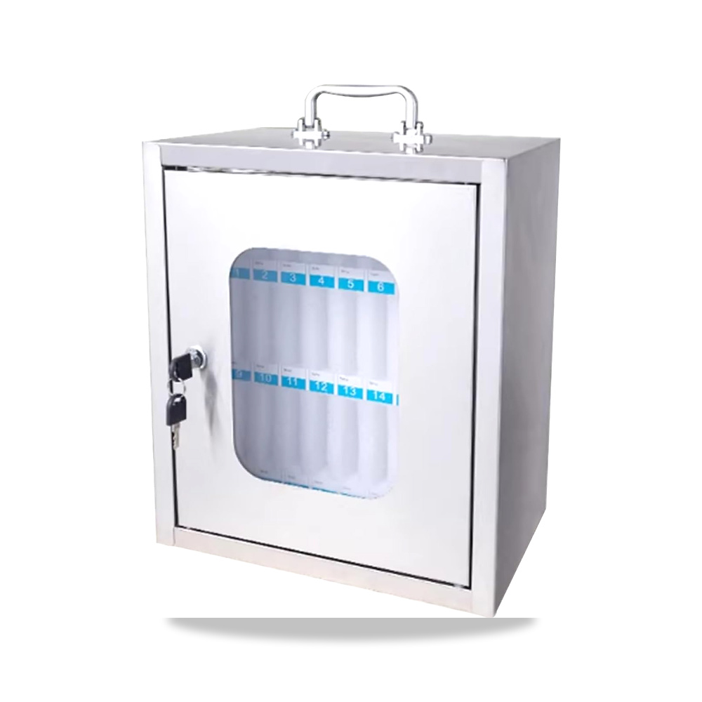 صورة منتج خزانة هاتف خلوية من الستانلس ستيل مع قفل مخطط للفصول الدراسية والمكاتب والمدرسة من لو فونز (44 × 21 × 49 سم) - كود الصنف reemco-2027-1687365 - ماركة يباع من خلال reemco - توريد وتصوير حصري لشركة ريمكو القابضة السعودية