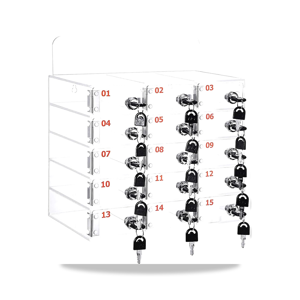 خزانة ووحدة تخزين قفل أمان خزانة ودولاب - اللون Acrylic - المقاس 15 Slots