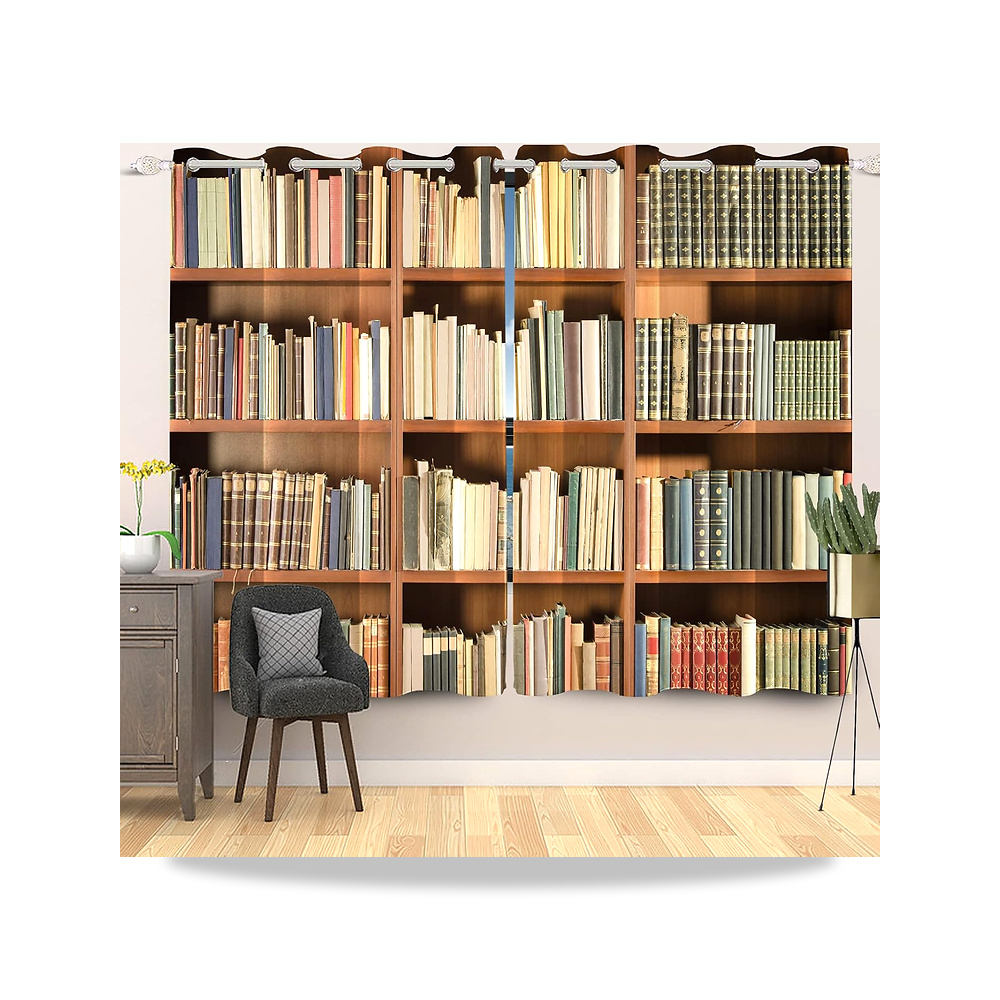 صورة منتج ستائر تعتيم عتيقة لرف الكتب لغرفة الدراسة، تصميم كلاسيكي غربي للكتب، نافذة لديكور الفصول الدراسية، موضوع - كود الصنف reemco-2027-1744360 - ماركة يباع من خلال reemco - توريد وتصوير حصري لشركة ريمكو القابضة السعودية