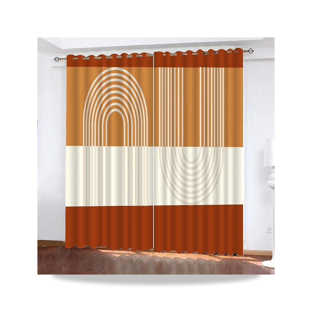 صورة منتج ستائر تعتيم انيقة لغرفة المعيشة وحضانة الاطفال، لتقليل الضوضاء وحجب الضوء مع خطوط منحنية، معالجة نافذة - كود الصنف reemco-2027-1744540 - ماركة يباع من خلال reemco - توريد وتصوير حصري لشركة ريمكو القابضة السعودية