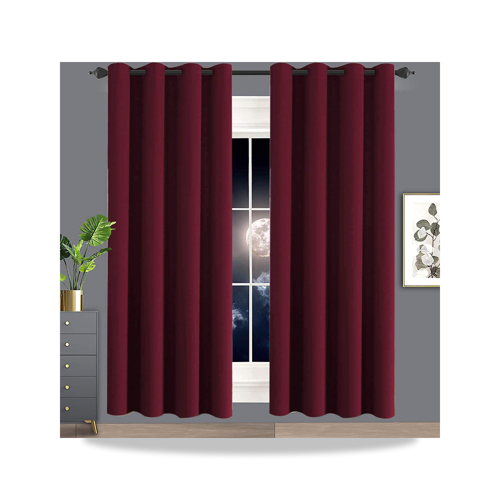 صورة منتج ستائر تعتيم فاخرة لغرفة المعيشة وغرفة النوم والحضانة، خصوصية انيقة (قرمزي عرض 162 × طول 213) - كود الصنف reemco-2027-1744795 - ماركة يباع من خلال reemco - توريد وتصوير حصري لشركة ريمكو القابضة السعودية