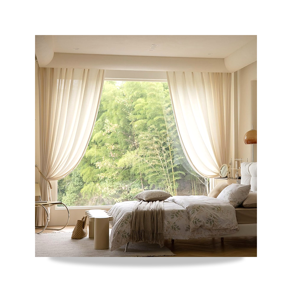 صورة منتج مسمار ومثبت ميكانيكي شفاف 229 سم 107 سم Whoiy – اللون Cream beige – 2,29الطول x 1,07العرض متر – ميزة خاصة sheer curtain - كود الصنف reemco-2027-1747029 - ماركة يباع من خلال reemco - توريد وتصوير حصري لشركة ريمكو القابضة السعودية