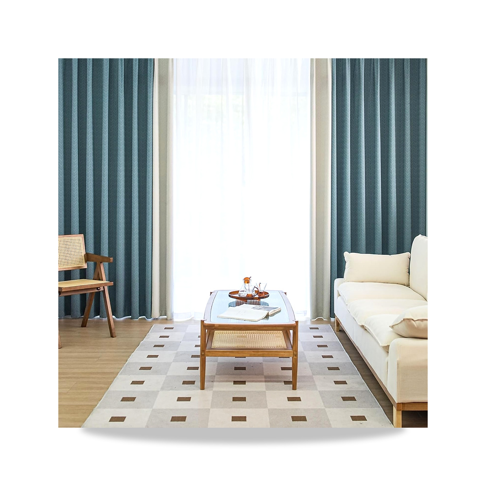 صورة منتج مسمار ومثبت ميكانيكي أزرق 115 سم 132 سم Whoiy – اللون Blue + Beige – المادة Chenille - كود الصنف reemco-2027-1747168 - ماركة يباع من خلال reemco - توريد وتصوير حصري لشركة ريمكو القابضة السعودية
