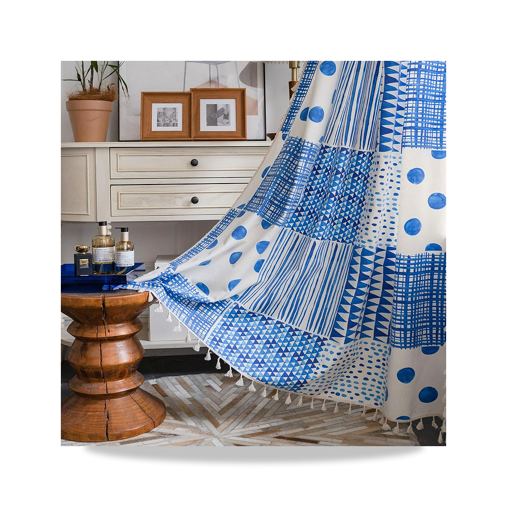 صورة منتج مسمار ومثبت ميكانيكي أزرق أبيض 200 سم ايه ام دي اكس دي – اللون Rod Pocket – المادة Cotton linen - كود الصنف reemco-2027-1747947 - ماركة يباع من خلال reemco - توريد وتصوير حصري لشركة ريمكو القابضة السعودية