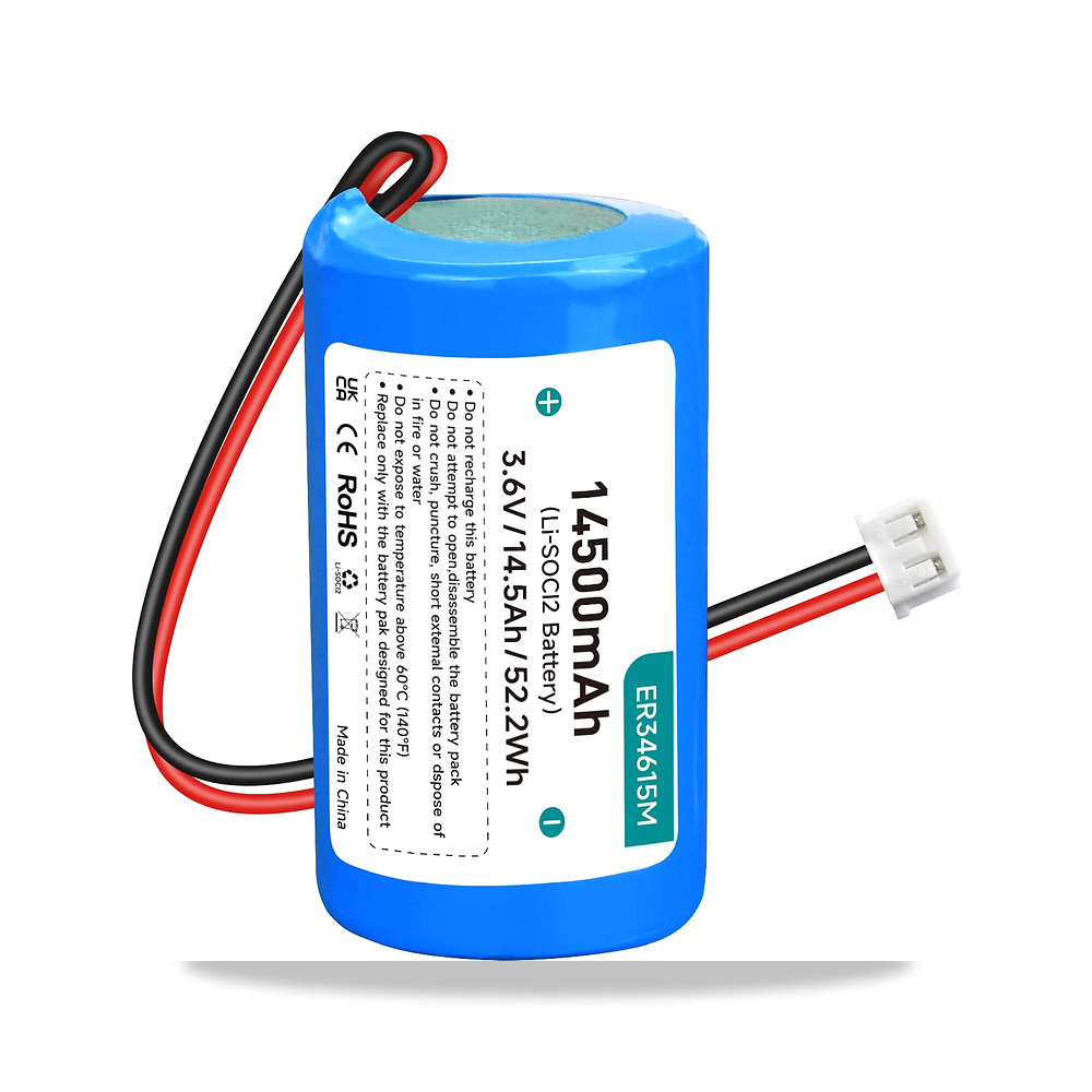 صورة منتج بطارية ليثيوم SOCl2 3.6 فولت/14500mAh ER34615M – بديلة عالية السعة لـ ER34615M-T1 DSC - كود الصنف reemco-2027-1751583 - ماركة يباع من خلال reemco - توريد وتصوير حصري لشركة ريمكو القابضة السعودية