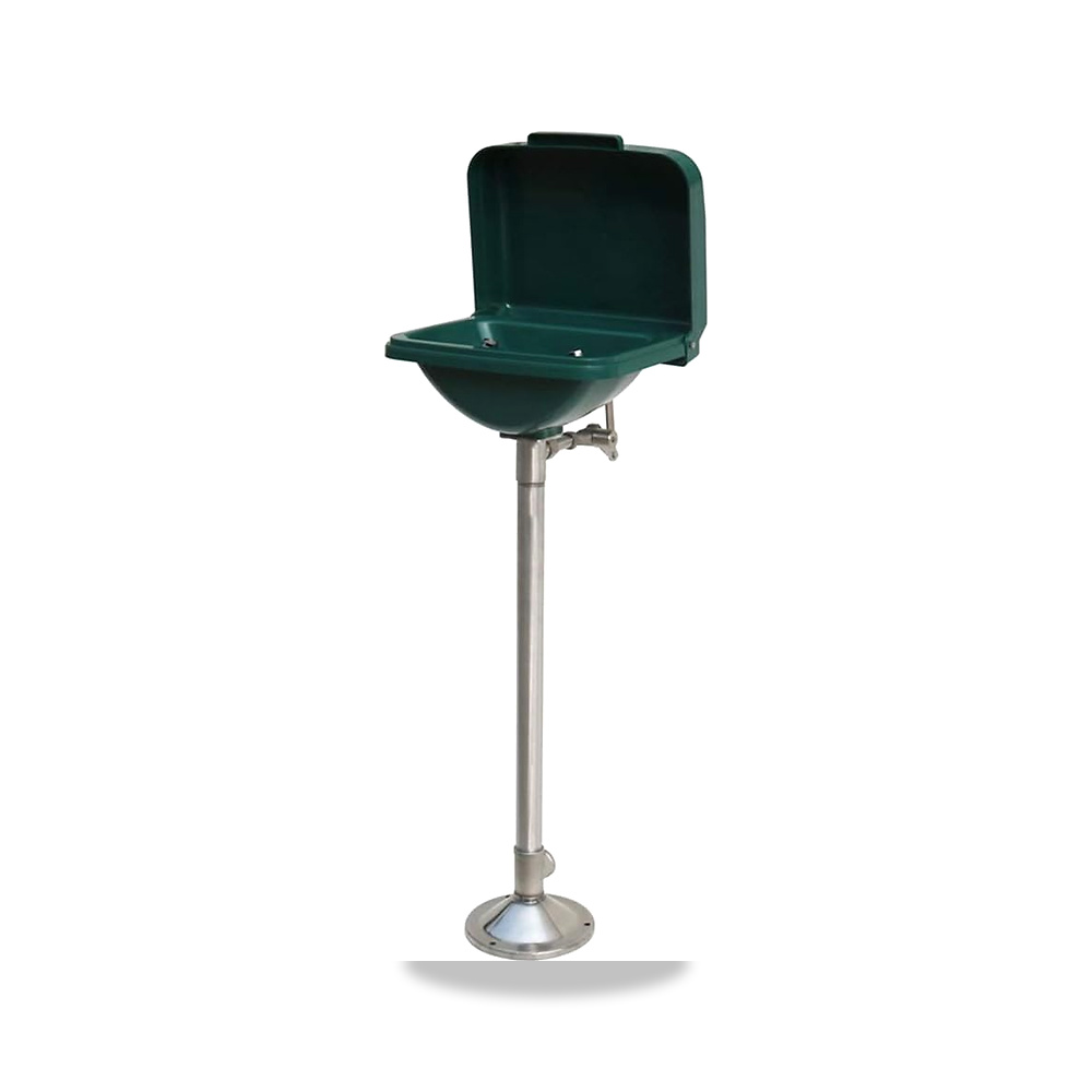 صورة منتج محطة غسيل الوجه من النوع الرأسي، غسالة العين من الستانلس ستيل، طلاء ايه بي اس، في حالات الطوارئ مثبتة على قاعدة - كود الصنف reemco-2027-1761620 - ماركة يباع من خلال reemco - توريد وتصوير حصري لشركة ريمكو القابضة السعودية