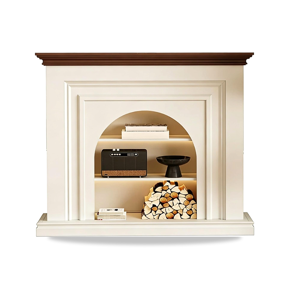 صورة منتج ديكور Arched Fireplace Mantel French Country Wooden Surround Freestanding محيط الموقد QINGGANG-0224 - كود الصنف reemco-2027-1768486 - ماركة يباع من خلال reemco - توريد وتصوير حصري لشركة ريمكو القابضة السعودية
