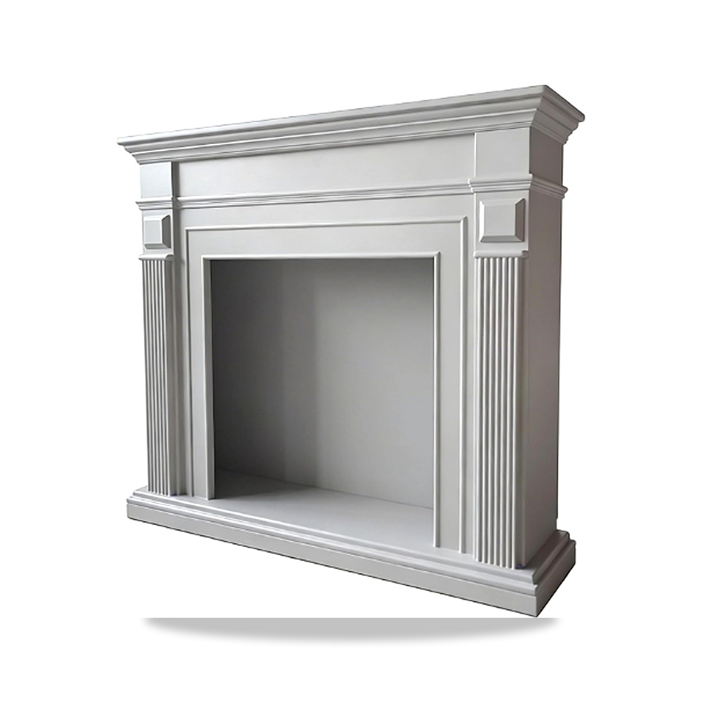 صورة منتج ديكور Light Gray Wood Fireplace Mantel Traditional Surround Decorative Frame محيط الموقد QINGGANG-0224 - كود الصنف reemco-2027-1768545 - ماركة يباع من خلال reemco - توريد وتصوير حصري لشركة ريمكو القابضة السعودية