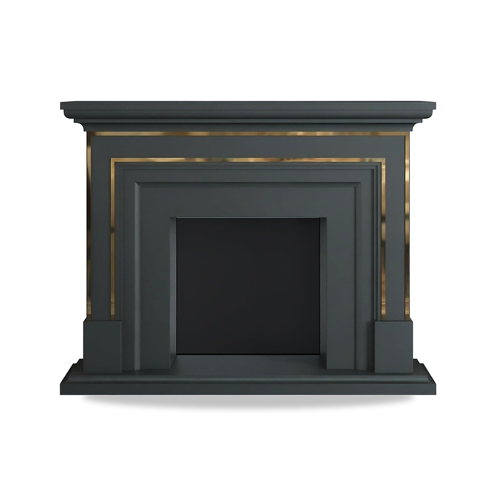 صورة منتج ديكور Solid Birch Wood Fireplace Mantel Shelf with Gold Stainless Steel Inlay Modern Tiered محيط الموقد - كود الصنف reemco-2027-1768557 - ماركة يباع من خلال reemco - توريد وتصوير حصري لشركة ريمكو القابضة السعودية