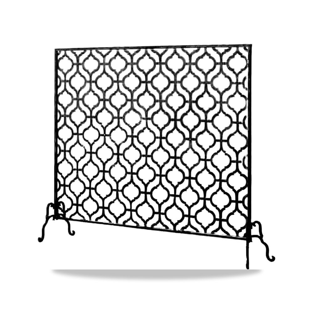 صورة منتج غطاء الموقد Single-sided Fireplace Screen Cast Iron Sides Sturdy Steel Frame Durable Metal Mesh Decorative - كود الصنف reemco-2027-1768787 - ماركة يباع من خلال reemco - توريد وتصوير حصري لشركة ريمكو القابضة السعودية