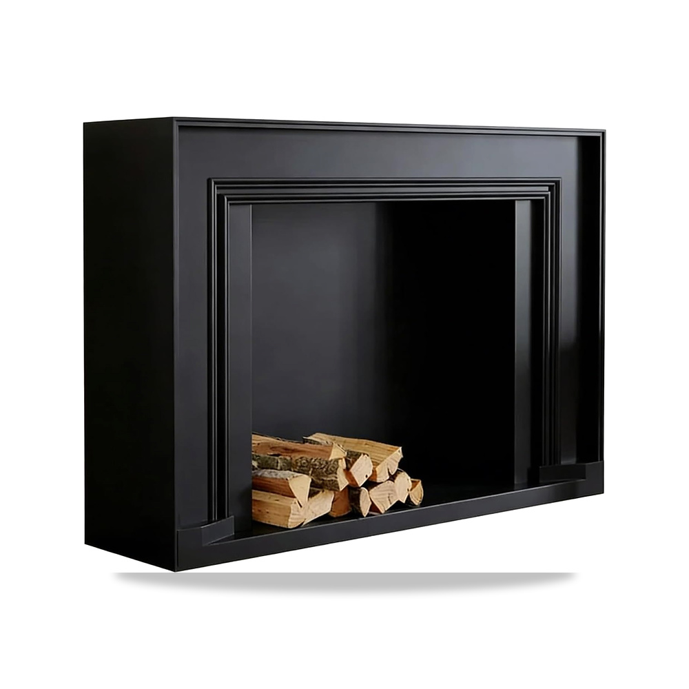 صورة منتج رف الموقد المحيطي Modern Fireplace Mantel Decorative Surround with Solid Wood Base(أسود,كبير) - كود الصنف reemco-2027-1770155 - ماركة يباع من خلال reemco - توريد وتصوير حصري لشركة ريمكو القابضة السعودية