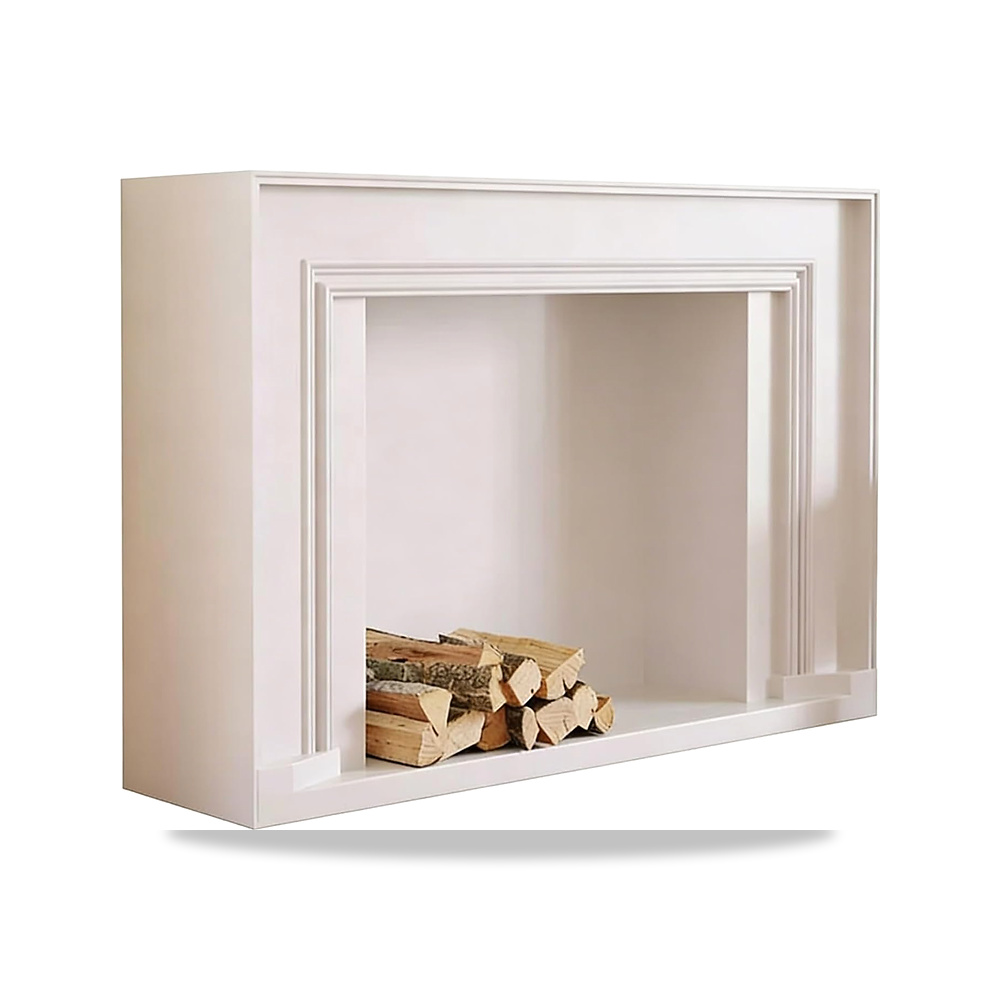 صورة منتج رف الموقد الكهربائي Modern Fireplace Mantel Decorative Surround with Solid Wood Base(أبيض,صغير) - كود الصنف reemco-2027-1770833 - ماركة يباع من خلال reemco - توريد وتصوير حصري لشركة ريمكو القابضة السعودية
