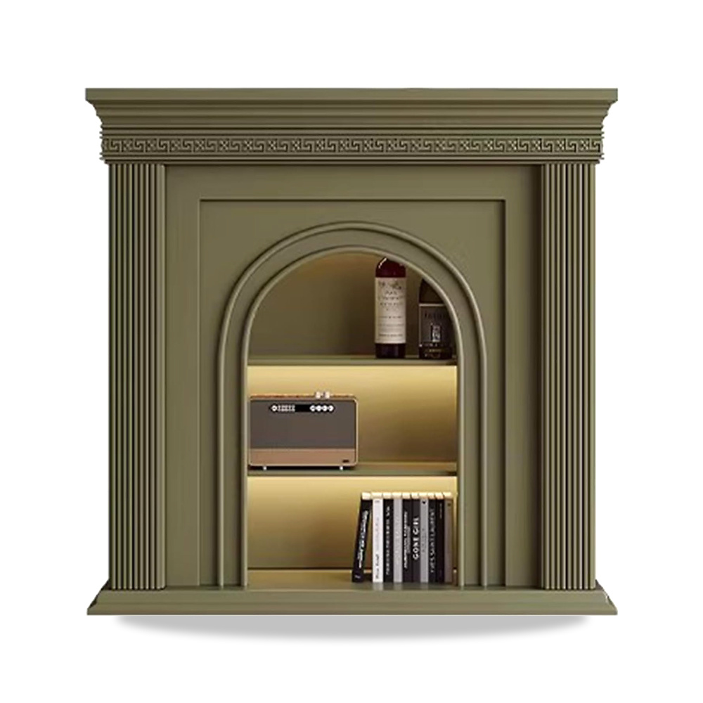 صورة منتج الموقد المحيطي Fireplace Mantel Cabinet Vintage Wooden Accent Storage Decorative Shelved(Green,واسطة) - كود الصنف reemco-2027-1770930 - ماركة يباع من خلال reemco - توريد وتصوير حصري لشركة ريمكو القابضة السعودية