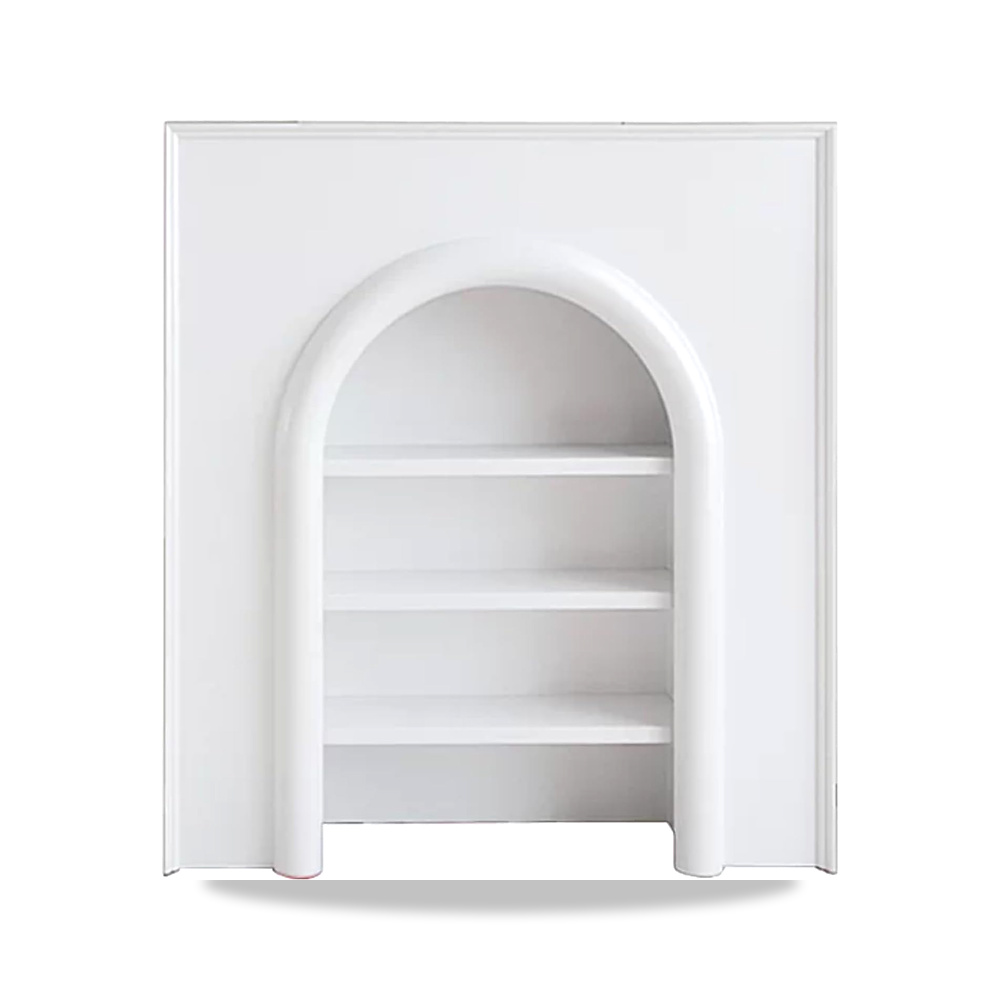 صورة منتج الموقد المحيطي Arched Fireplace Storage Cabinet Modern 3-Tier Open Shelf Console Minimalist(أبيض,واسطة) - كود الصنف reemco-2027-1770943 - ماركة يباع من خلال reemco - توريد وتصوير حصري لشركة ريمكو القابضة السعودية