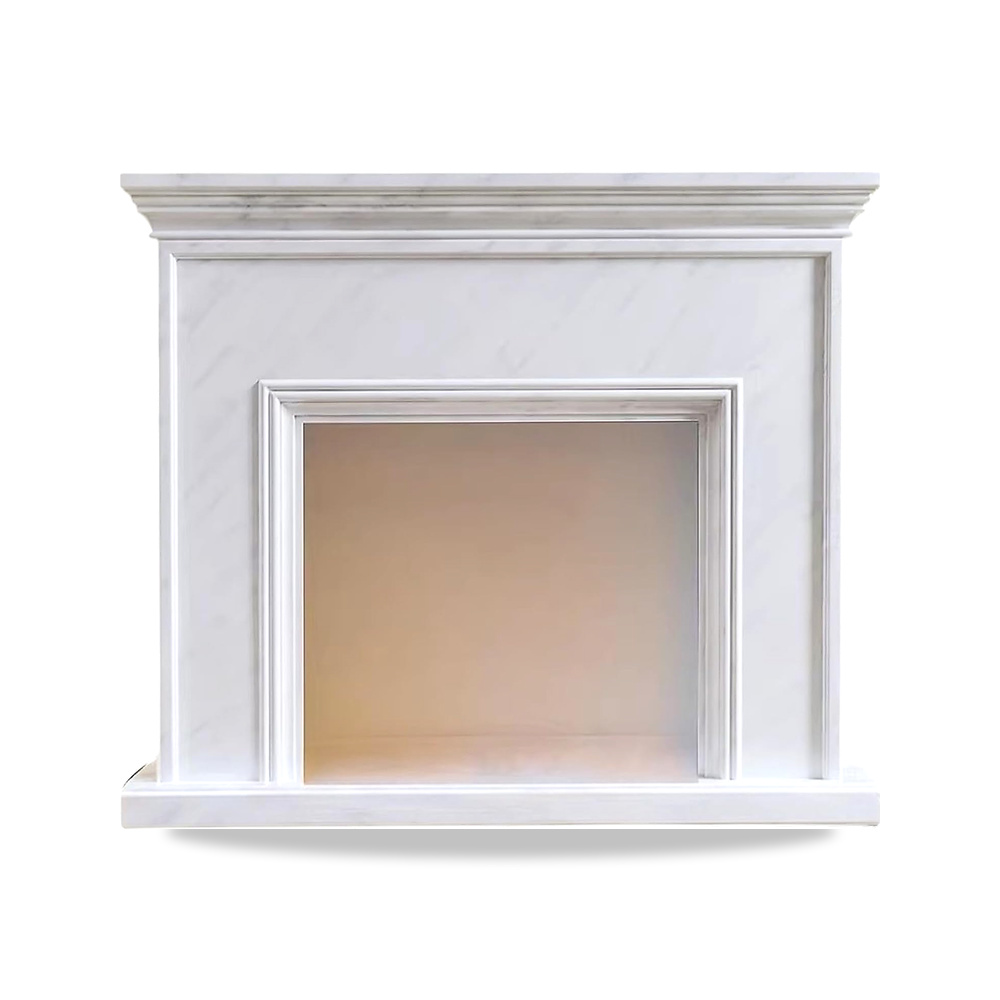صورة منتج الموقد المحيطي White Faux Marble Fireplace Mantel Classic Decorative Wooden Surround(كبير) - كود الصنف reemco-2027-1770947 - ماركة يباع من خلال reemco - توريد وتصوير حصري لشركة ريمكو القابضة السعودية