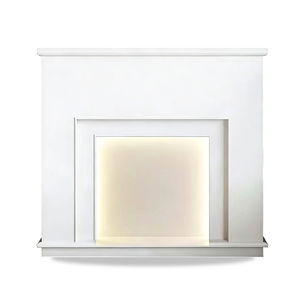 صورة منتج الموقد المحيطي French Style Freestanding Fireplace Mantel Shelf Modern Minimalist Surround(أبيض) - كود الصنف reemco-2027-1770980 - ماركة يباع من خلال reemco - توريد وتصوير حصري لشركة ريمكو القابضة السعودية
