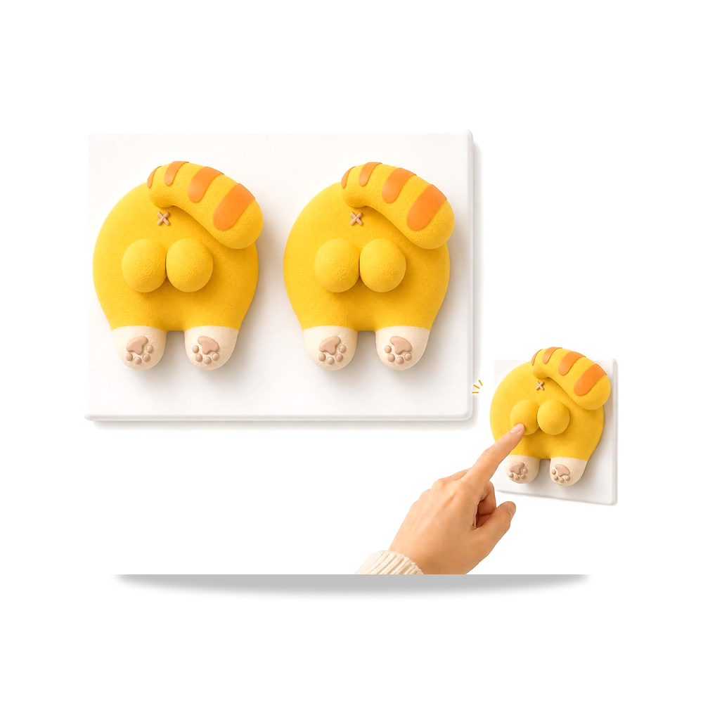 صورة منتج غطاء مفتاح اضاءة بتصميم كرات القطط، لوحة حائط مزدوجة مرحة ثلاثية الابعاد (قطعتين) QORJKIOL - كود الصنف reemco-2027-1777383 - ماركة يباع من خلال reemco - توريد وتصوير حصري لشركة ريمكو القابضة السعودية