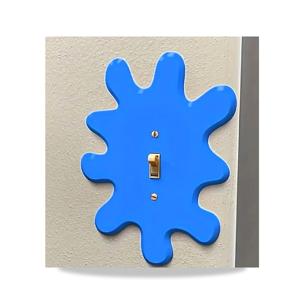 صورة منتج لوحة مفاتيح اضاءة مفردة على شكل سبلاش، غطاء مفتاح حائط لطيف غير منتظم، مزخرفة ابداعية لغرفة النوم وغرفة - كود الصنف reemco-2027-1777493 - ماركة يباع من خلال reemco - توريد وتصوير حصري لشركة ريمكو القابضة السعودية