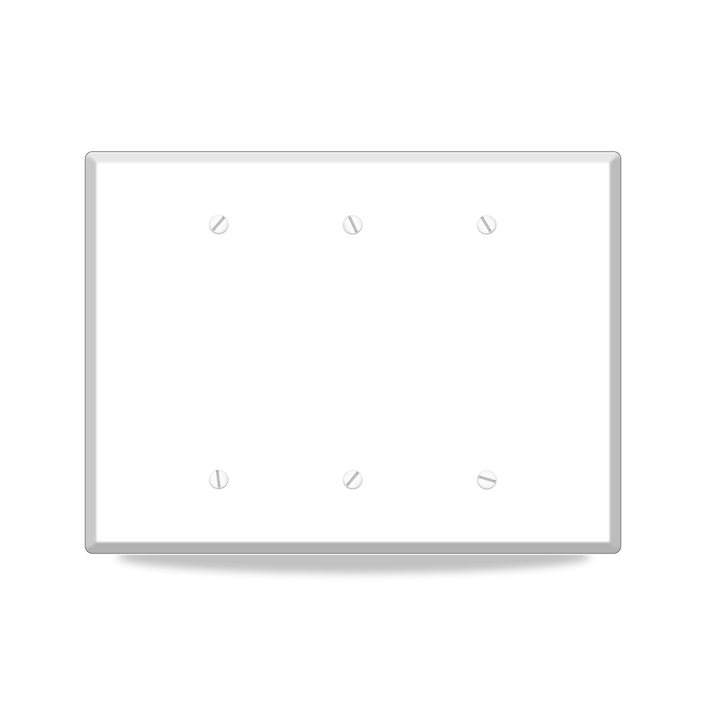 صورة منتج غطاء لوحة حائط معدني فارغ ابيض من 3 جانج – 14 سم × 19.05 سم، وجه فارغة بيضاء كبيرة الحجم للصناديق الكهربائية - كود الصنف reemco-2027-1778476 - ماركة يباع من خلال reemco - توريد وتصوير حصري لشركة ريمكو القابضة السعودية