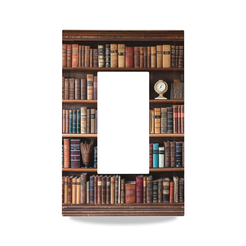 صورة منتج غطاء لوحة مفاتيح مزخرف لرف الكتب والمكتبة مقاس 3 × 5 انش، لمخرج الحائط الكهربائي ليمباك – المادة بولي كربونات (PC) – اللون ستايل يو - كود الصنف reemco-2027-1778772 - ماركة يباع من خلال reemco - توريد وتصوير حصري لشركة ريمكو القابضة السعودية