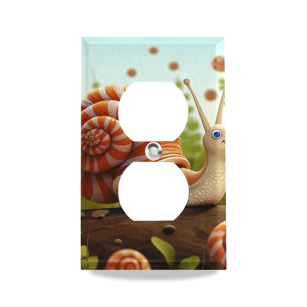 صورة منتج اغطية لوحة حائط مزدوجة من الستانلس ستيل بتصميم حلزون لطيف مطبوع عليها لغرفة النوم والمطبخ وديكور المنزل FJWKLRBV - كود الصنف reemco-2027-1779038 - ماركة يباع من خلال reemco - توريد وتصوير حصري لشركة ريمكو القابضة السعودية