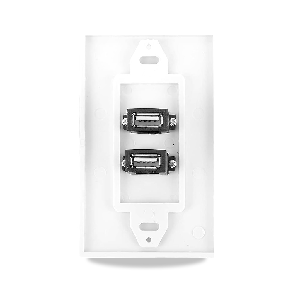 صورة منتج لوحة حائط مزدوجة المنافذ USB2.0 عالية الموثوقية لتزيين المنزل والمكتب ومبنى الفندق – المادة ايه بي اس - كود الصنف reemco-2027-1779130 - ماركة يباع من خلال reemco - توريد وتصوير حصري لشركة ريمكو القابضة السعودية