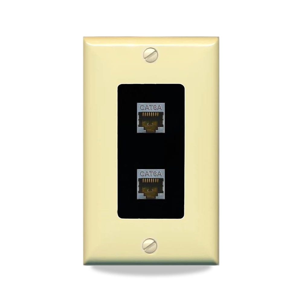 صورة منتج رايت ايه في لوحة حائط بمنفذين Cat6A – 1 عصابة [عاجي/اسود] – اللون 1 مفتاح - كود الصنف reemco-2027-1780770 - ماركة يباع من خلال reemco - توريد وتصوير حصري لشركة ريمكو القابضة السعودية