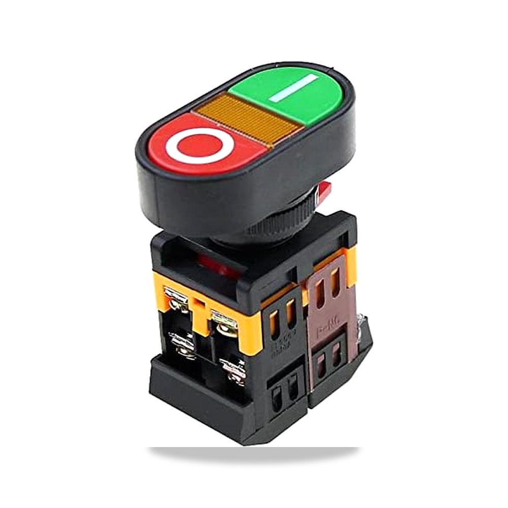 صورة منتج 22 فولت AC ON / OFF START STOP 1 NO NC APBB-22N مزدوج قف مع مصباح إضاءة LED رأس التبديل 1 مم (الجهد : 110V) اي مول - كود الصنف reemco-2027-1780977 - ماركة يباع من خلال reemco - توريد وتصوير حصري لشركة ريمكو القابضة السعودية